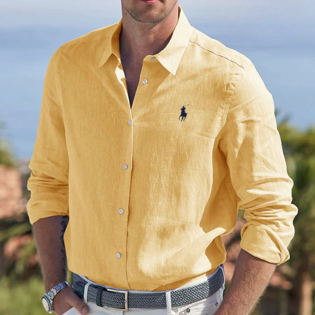 RL Schlankes Button-Up-Hemd