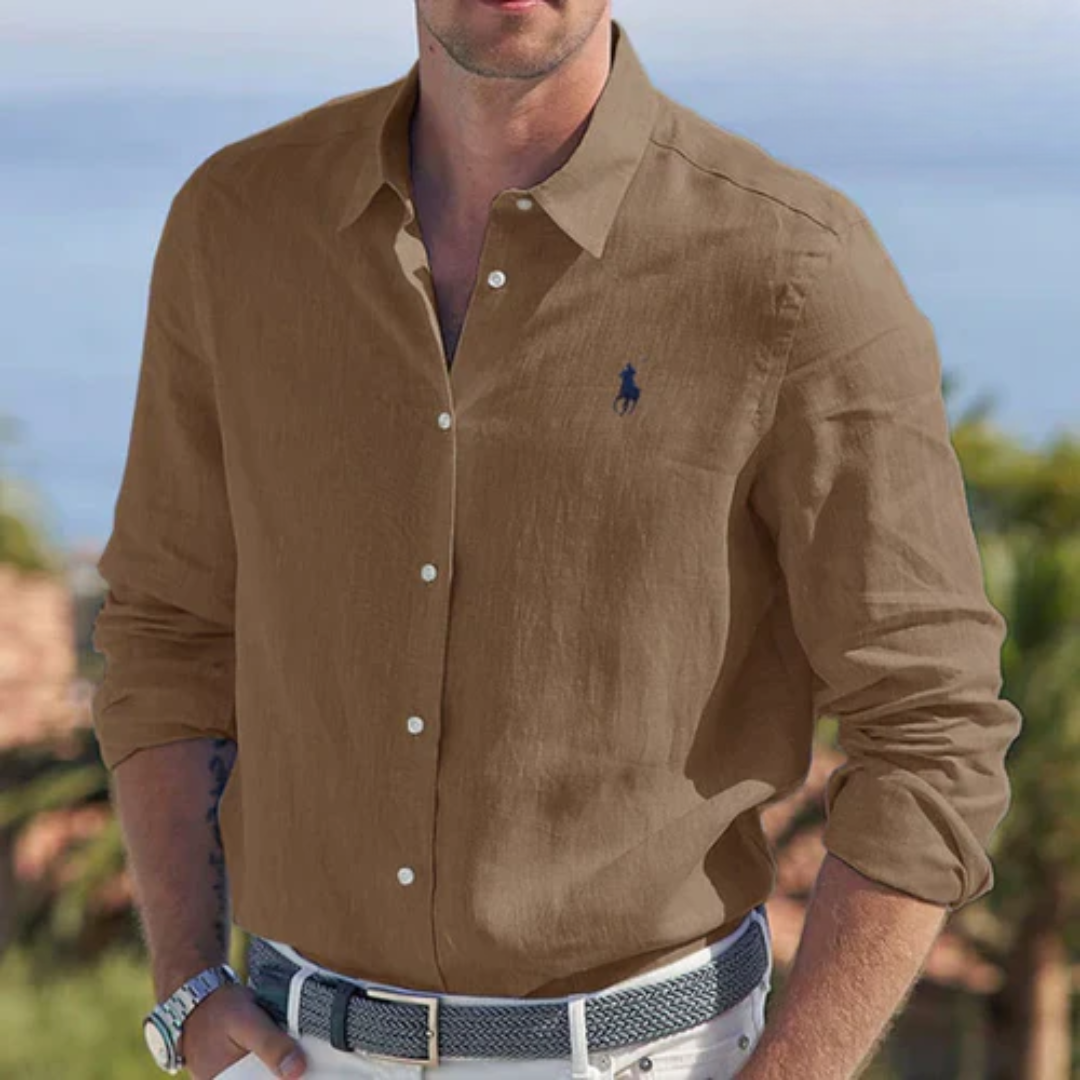 RL Schlankes Button-Up-Hemd