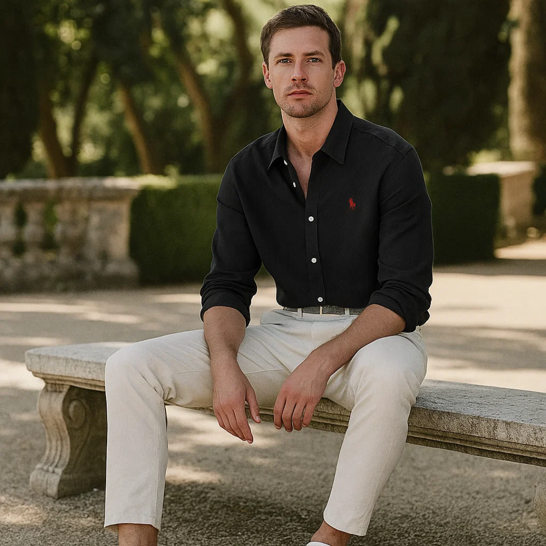 RL Schlankes Button-Up-Hemd