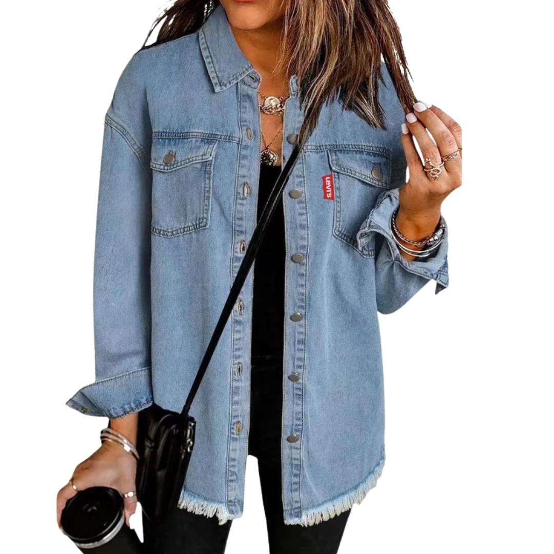 LV Damen Denim Shacket
