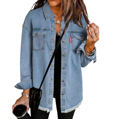 LV Damen Denim Shacket