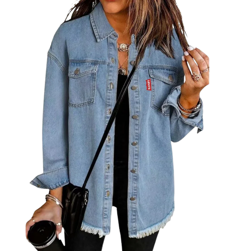 LV Damen Denim Shacket