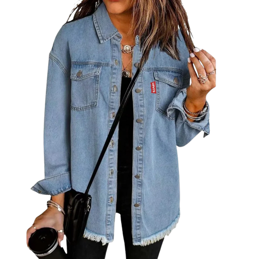 LV Damen Denim Shacket