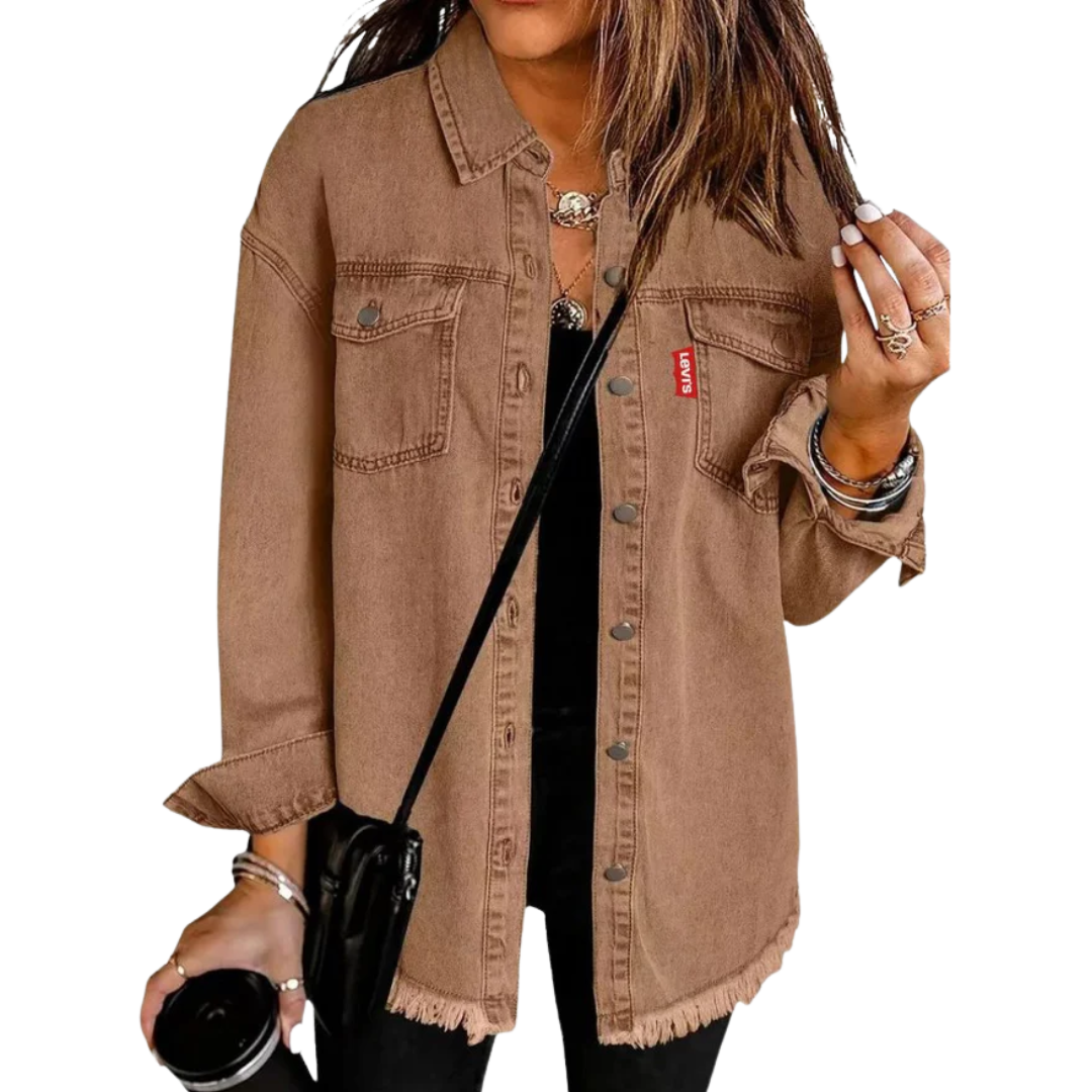 LV Damen Denim Shacket