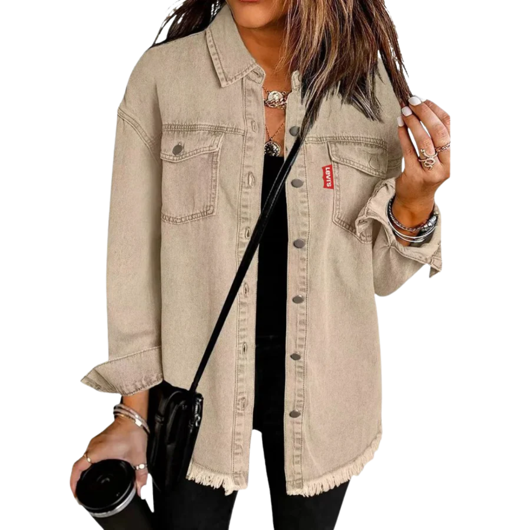 LV Damen Denim Shacket