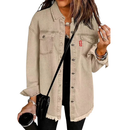 LV Damen Denim Shacket