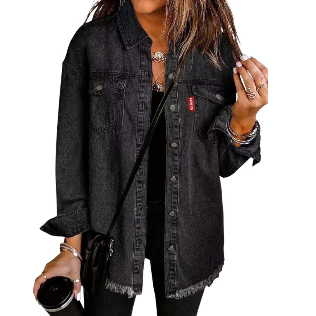 LV Damen Denim Shacket