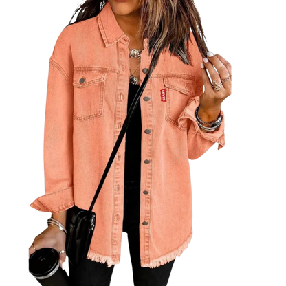 LV Damen Denim Shacket