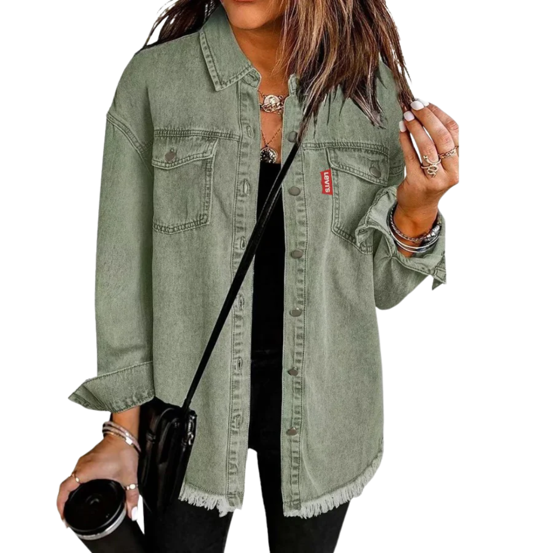 LV Damen Denim Shacket