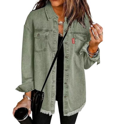 LV Damen Denim Shacket