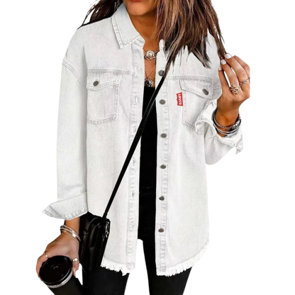 LV Damen Denim Shacket